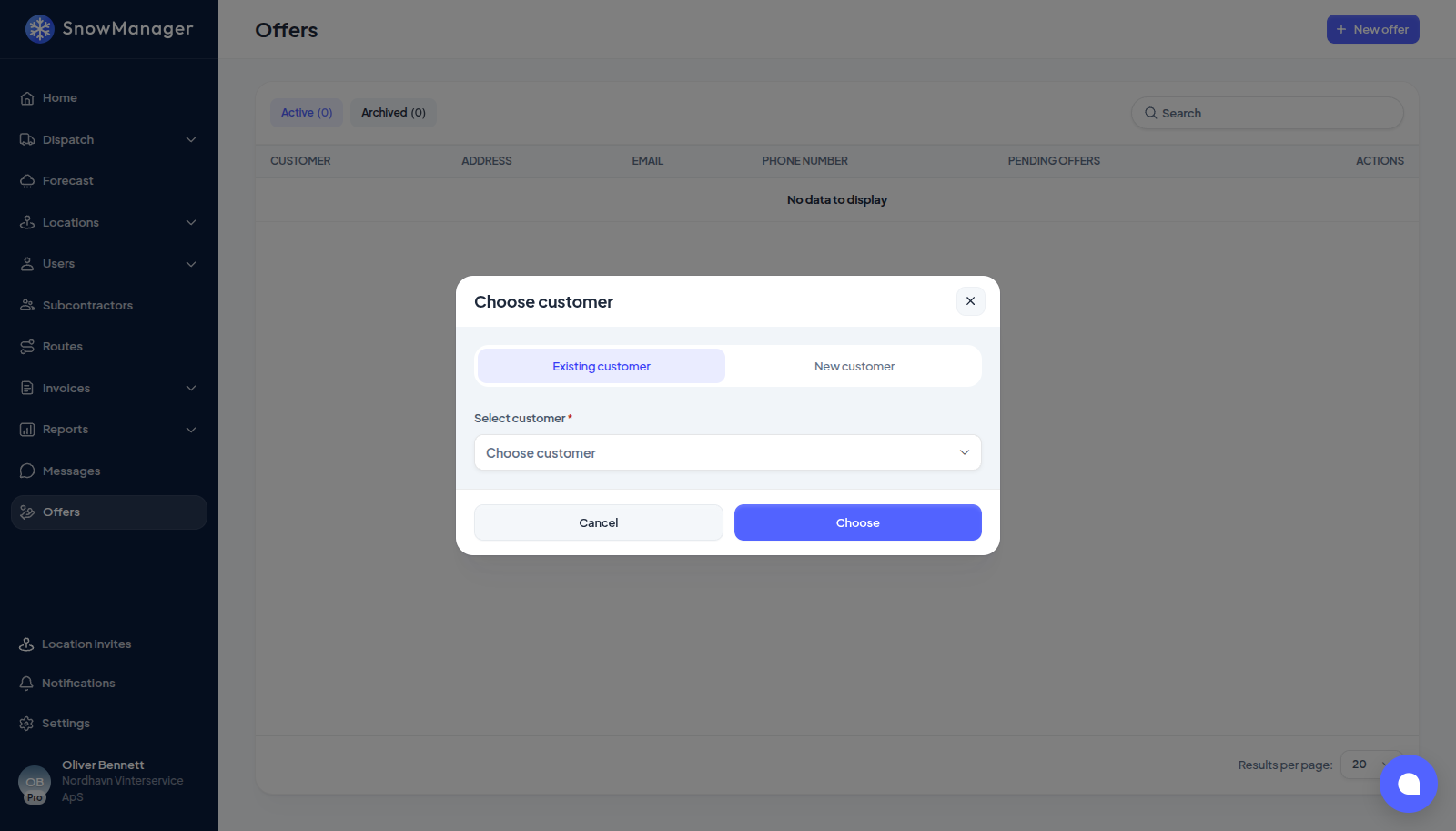 Choosing the customer