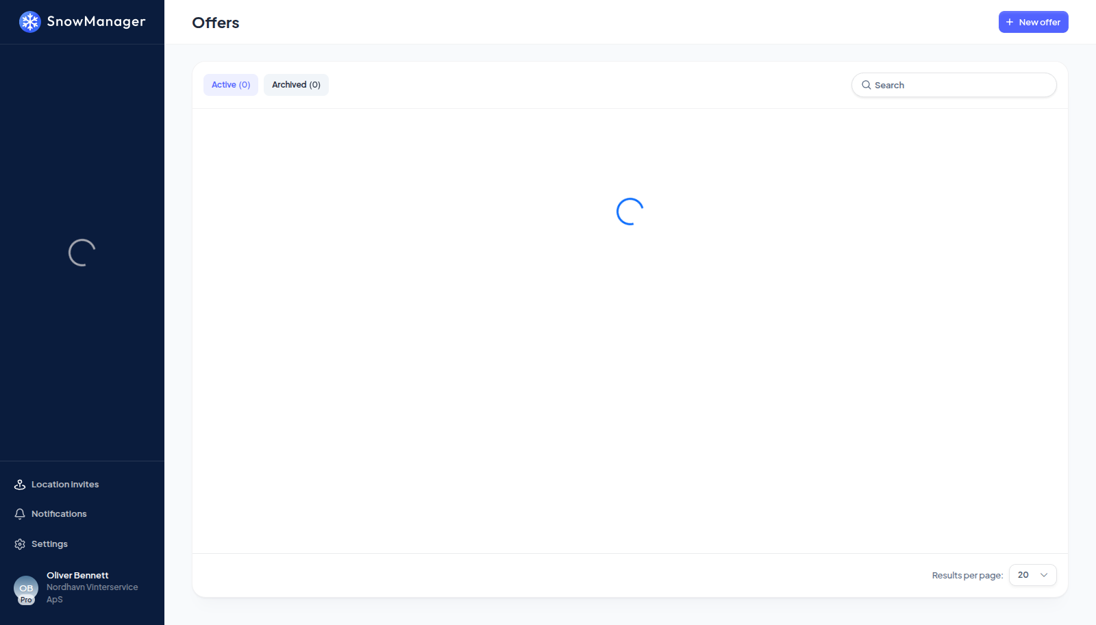 The offers page