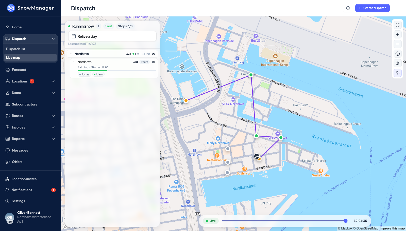 The Live map