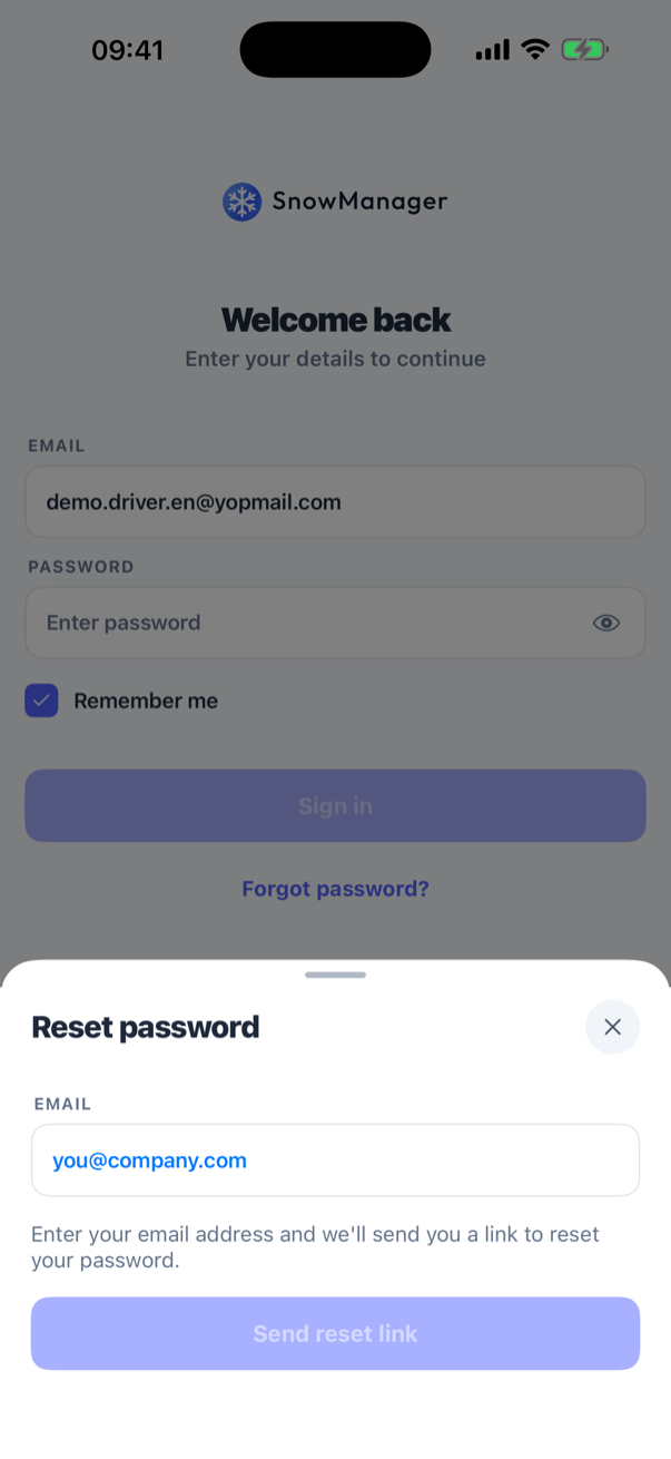 Återställningsvyn