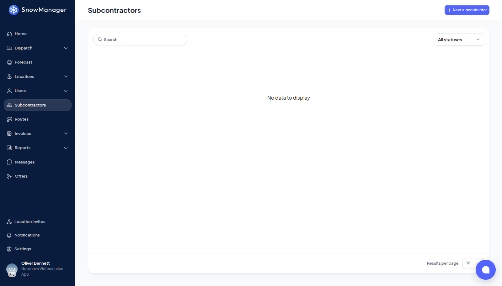 The subcontractor list