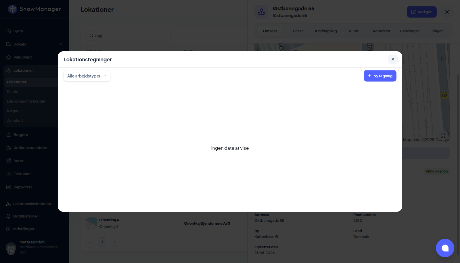 Tegningerne på en adresse